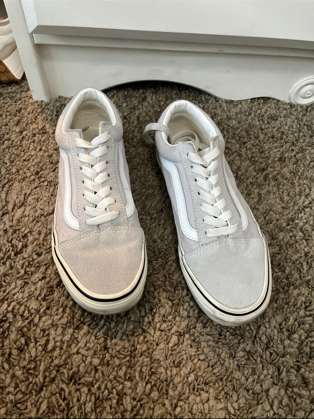 Classic vans Skate Sneakers in Light Gray and White